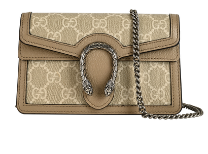 Super Mini Dionysus, &pound;720, Handbags, Beige, Canvas, Front view